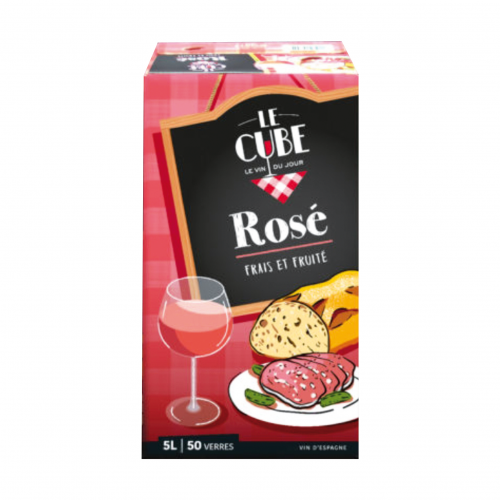 Le Cube Rosé 11° vin d'Espagne