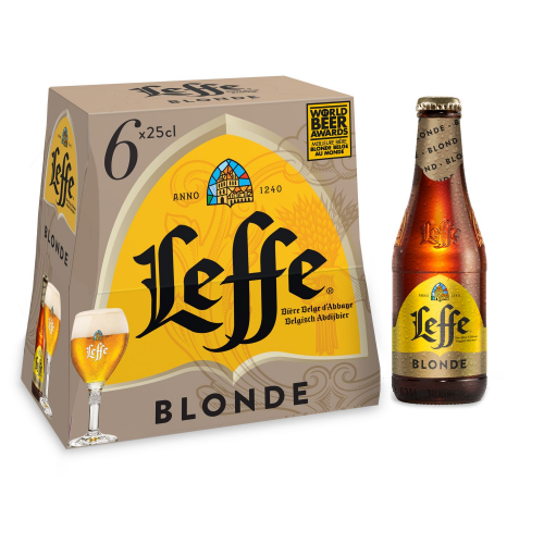 Leffe blonde 6,6° (4 packs de 6 x 25cl)