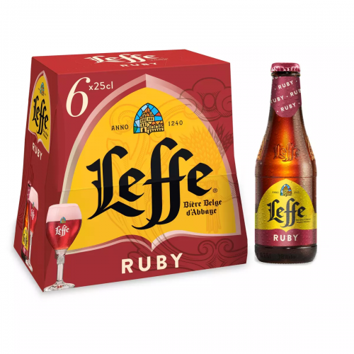 Leffe ruby 5° (4 packs de 6 x 25cl)