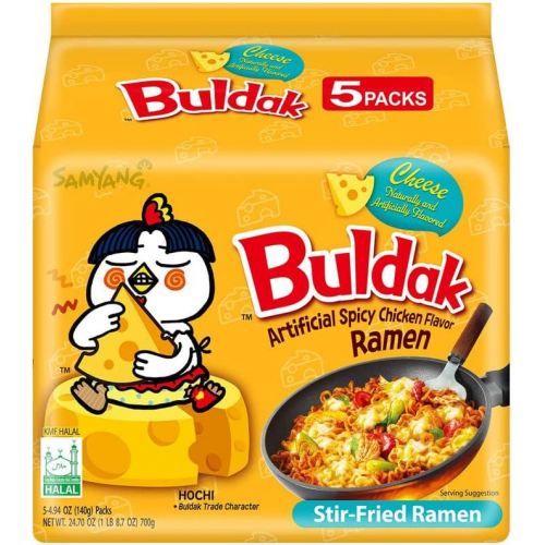Buldak RAMEN Poulet Cheese (lot de 5)