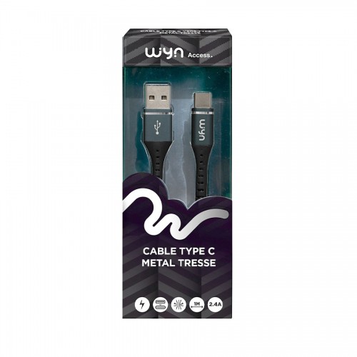 Câble Métal tressé Type-C (réf.W11)
